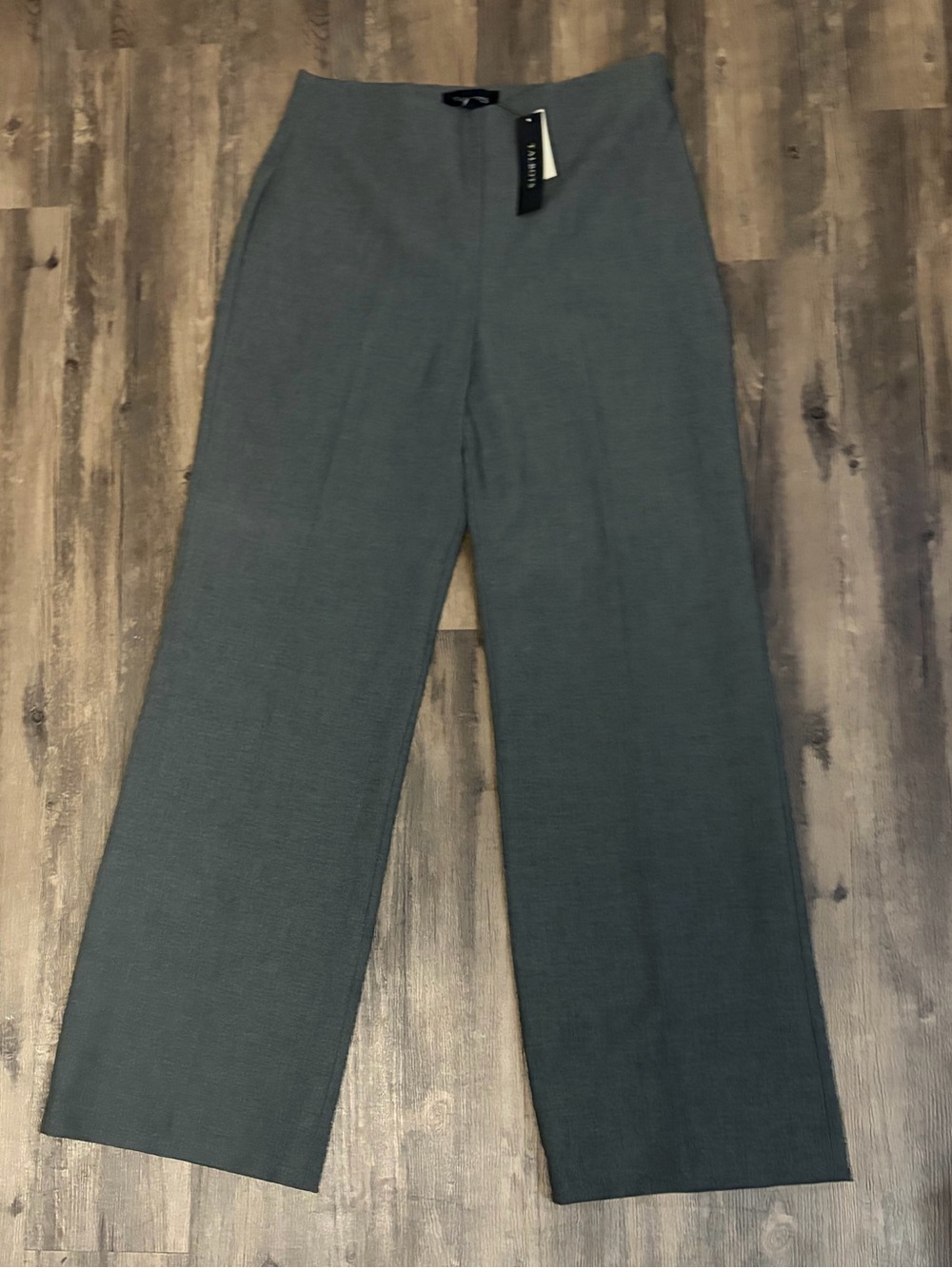 Talbots Wide-Leg Dress Pants in Dark Gray & Side Zipper; Women’s size 10